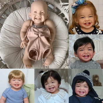 23-дюймовый комплект куклы-реборна Mila, улыбающийся малыш, свежий цвет, незаконченные части куклы 