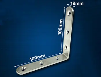 4 детали прямоугольного кронштейна из нержавеющей стали 100x100 мм, толщина 3 мм