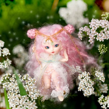 Бесплатная Доставка Fairyland FL Realpuki Кукла Роро BJD 1/13 Розовая Улыбка Эльфы Игрушки для Девочек Крошечная Кукла из смолы с шарнирами
